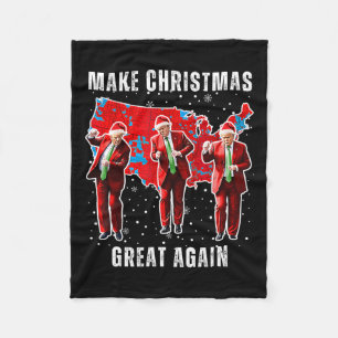 Gewinner Gewinner Weihnachtsessen Santa Trump Häss Fleecedecke