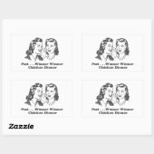 Gewinner Hühnerfest Abendessen Funny Rechteckiger Aufkleber (Blatt)