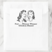 Gewinner Hühnerfest Abendessen Funny Rechteckiger Aufkleber (Tasche)