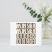 Gewinner Hühnerfest Postkarte (Stehend Vorderseite)