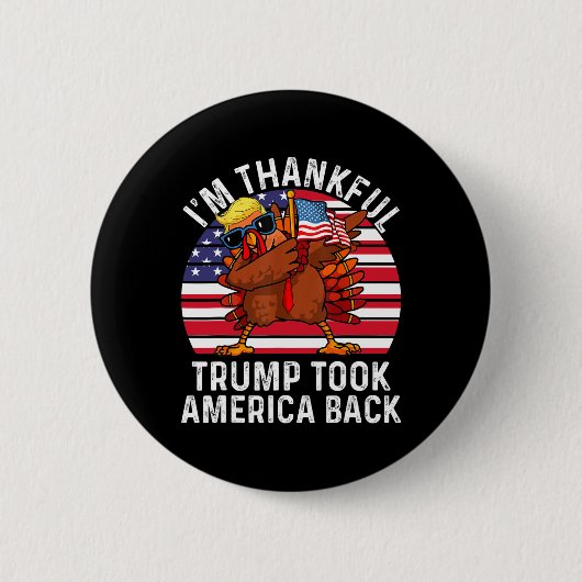 Gewinner Ich bin dankbar, dass Trump gewonnen hat, Button (Vorderseite)