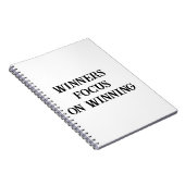 Gewinner im Fokus auf das Gewinnjournal für die Dr Notizblock (Rechte Seite)