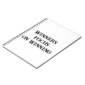 Gewinner im Fokus auf das Gewinnjournal für die Dr Notizblock (Linke Seite)