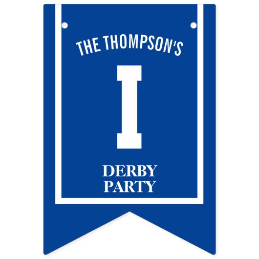 Gewinner knallfarbige Derby Party Dekoration Wimpelkette (Dritte Fahne)