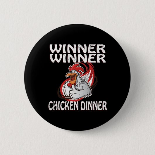 Gewinner Loser Video Game Chicken Dinner Game Play Button (Vorderseite)