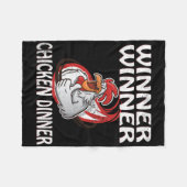 Gewinner Loser Video Game Chicken Dinner Game Play Fleecedecke (Vorderseite (Horizontal))