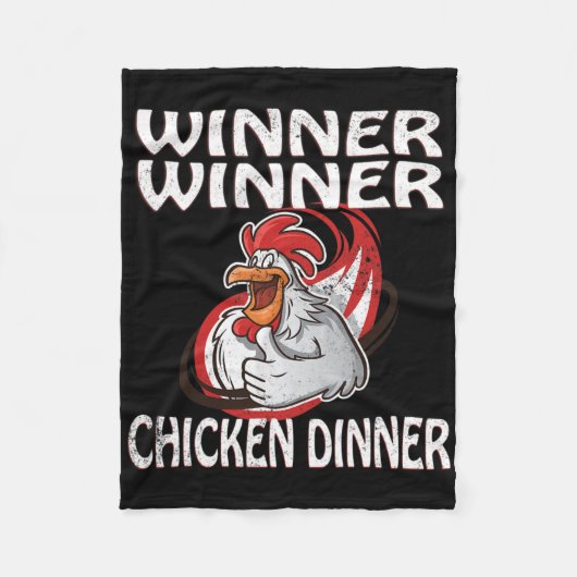 Gewinner Loser Video Game Chicken Dinner Game Play Fleecedecke (Vorderseite)