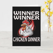 Gewinner Loser Video Game Chicken Dinner Game Play Karte (Gelbe Blume)