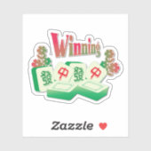 Gewinner Mahjong Sticker | Good Fortune Talisman (Blatt)