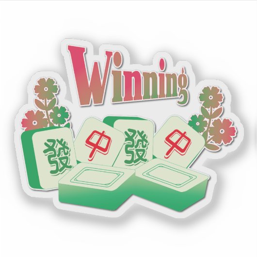 Gewinner Mahjong Sticker | Good Fortune Talisman (Vorderseite)