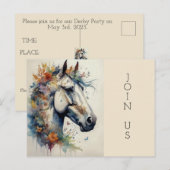 GEWINNER MIT BLUME EINLADEN POSTKARTE (Vorne/Hinten)