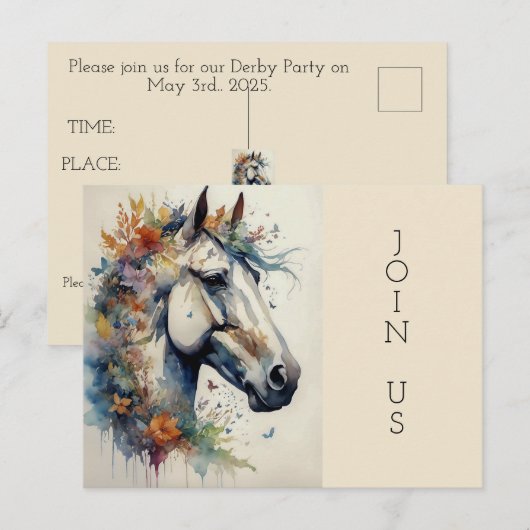 GEWINNER MIT BLUME EINLADEN POSTKARTE (Vorne/Hinten)