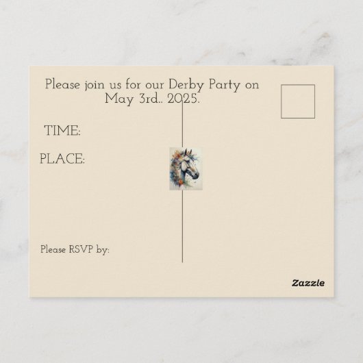 GEWINNER MIT BLUME EINLADEN POSTKARTE (Rückseite)