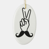 Gewinner Mustache benutzerdefinierte Farbschmuck Keramikornament (Rechts)