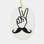Gewinner Mustache benutzerdefinierte Farbschmuck Keramikornament (Hinten)