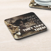 Gewinner nehmen Chancen - Motivierend Untersetzer (Linke Seite)