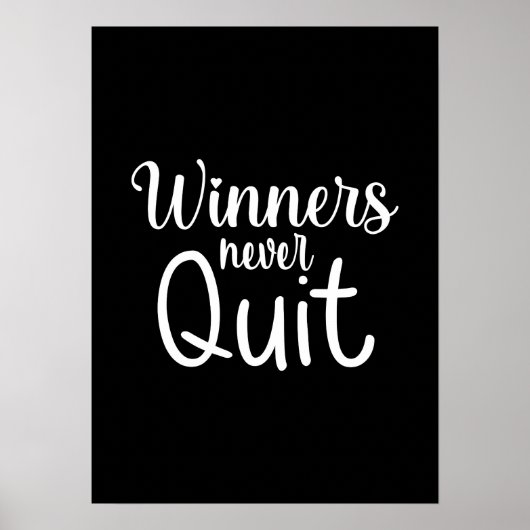 Gewinner nie aufhören, Gym, Motivierend Poster (Vorne)