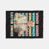 Gewinner Osterfest Days Trumps Bunny Rabbit Resu Fleecedecke (Vorderseite (Horizontal))
