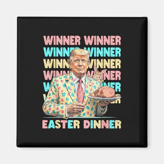 Gewinner Osterfest Days Trumps Bunny Rabbit Resu Magnet (Vorne)