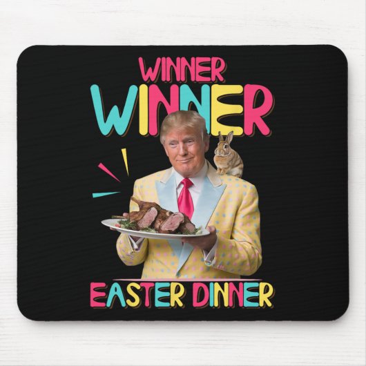 Gewinner Osterfest Funny Trump Bunny Happ Mousepad (Vorne)