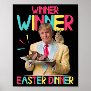 Gewinner Osterfest Funny Trump Bunny Happ Poster