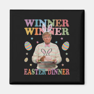Gewinner Ostern Abendessen Präsident Trump glückli Magnet
