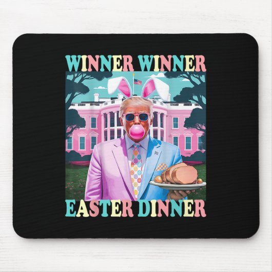 Gewinner Ostern Abendessen Präsident Trump glückli Mousepad (Vorne)