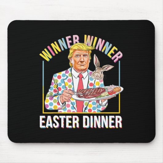 Gewinner Ostern Abendessen Präsident Trump glückli Mousepad (Vorne)