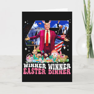 Gewinner Ostern Abendessen Trump Hase Jagd Eier Gl Karte