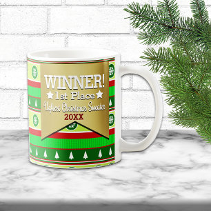 GEWINNER-Preis Ugge Christmas Sweater Muster Tasse