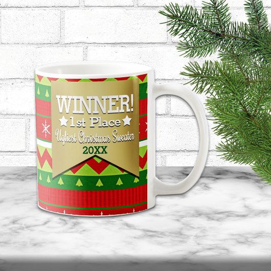 GEWINNER-Preis Ugge Christmas Sweater Muster Tasse