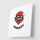 Gewinner Quadratische Wanduhr (Winkel)