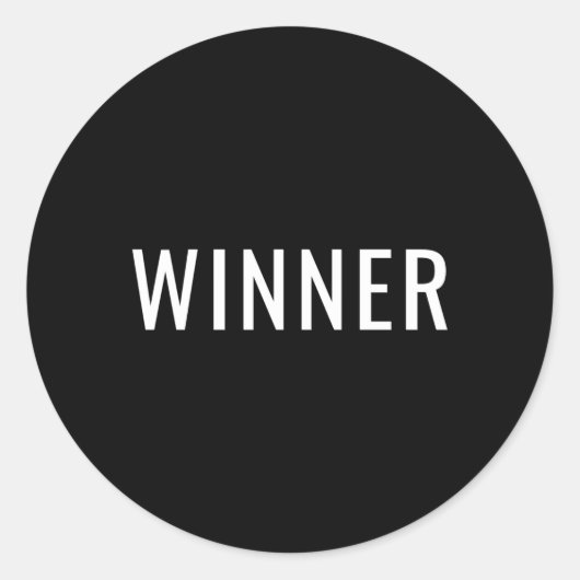 Gewinner Runder Aufkleber (Vorderseite)