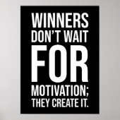 Gewinner schaffen Motivation - Erfolgsschleife Poster (Vorne)