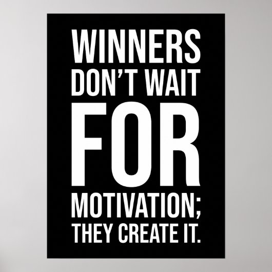 Gewinner schaffen Motivation - Erfolgsschleife Poster (Vorne)