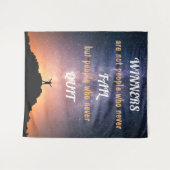 Gewinner sind keine Menschen, die nie versagt habe Wandteppich (Vorderseite (Horizontal))