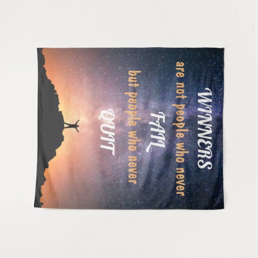 Gewinner sind keine Menschen, die nie versagt habe Wandteppich (Vorderseite (Horizontal))