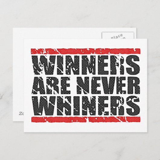 Gewinner sind nie Gewinner | Retro-Look Postkarte (Vorne/Hinten)