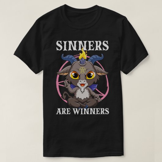 Gewinner sind Satanic Baphomet Satan Goat Pe T-Shirt (Design vorne)