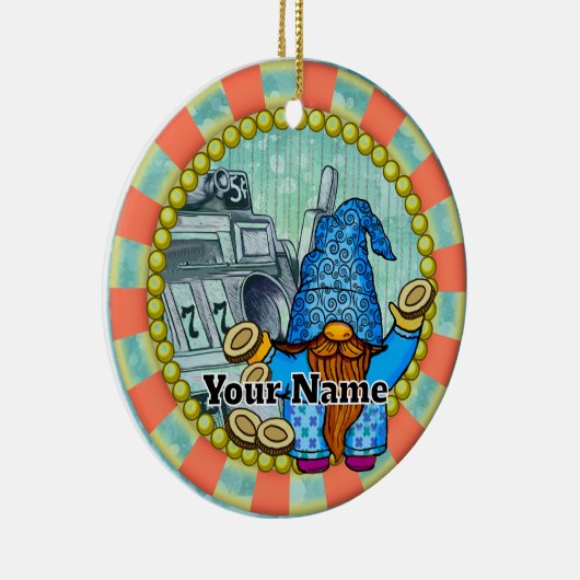 Gewinner-Slotgnome Keramik Ornament (Rechts)