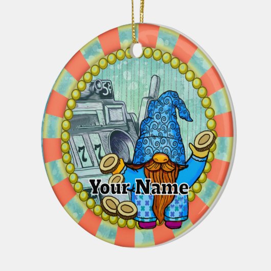 Gewinner-Slotgnome Keramik Ornament (Links)