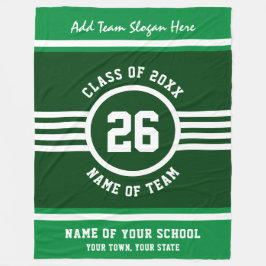 Gewinner Spiel Athlete Green und White Custom Colo Fleecedecke