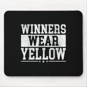 Gewinner tragen Gelben Farbkampf-Zeltkämpfergeist- Mousepad
