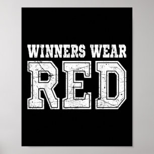 Gewinner tragen Red Color Team Spirit Game War Cam Poster