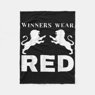 Gewinner tragen Red Funny Spirit Wear Team Game Co Fleecedecke