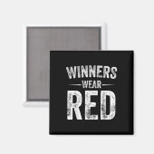 Gewinner tragen Red Team Red Game Competition Farb Magnet (Vorderseite/Rückseite)