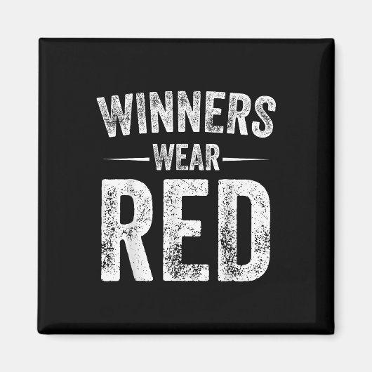 Gewinner tragen Red Team Red Game Competition Farb Magnet (Vorne)