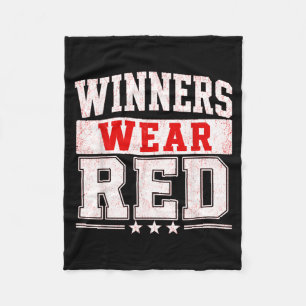 Gewinner tragen Rot Team Spirit Week Color War Spo Fleecedecke