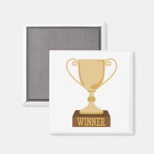 Gewinner-Trophäe Magnet (Vorderseite/Rückseite)