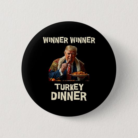 Gewinner Türkei Abendessen Erntedank Donald Tr Button (Vorderseite)